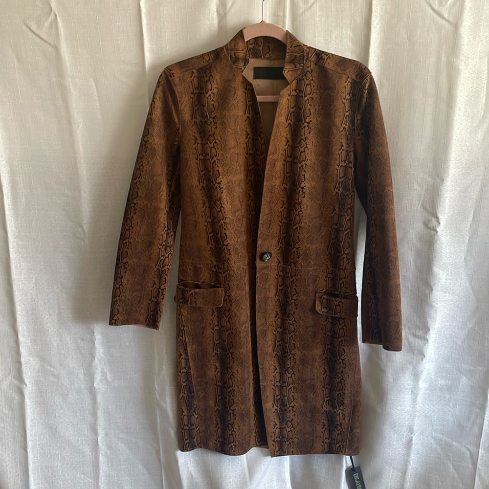 Blank NYC Copperhead Faux Leather coat in Brown.